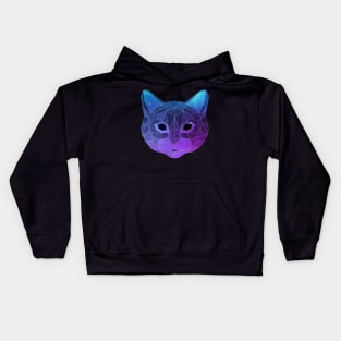 Galaxy Cat Geometric Animal Kids Hoodie